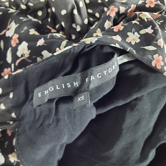 English Factory Floral & Dot Print Maxi Dress Size XS - Picture 4 of 5